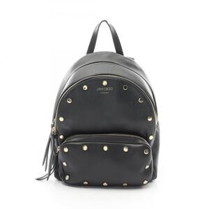 JIMMY CHOO Black Leather Backpack
